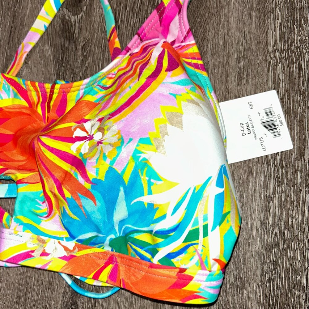 Sunsets LOTUS Brandi Bralette Halter Bikini Swim Top US D Cup BRAND NEW NWT - Picture 4 of 7